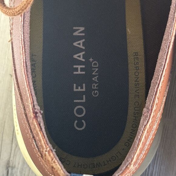 Cole Haan Grand Wingtip Oxford British Tan Brown Men's Shoes Size 11 - Picture 8 of 10